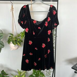 Black Velvet Mini Dress